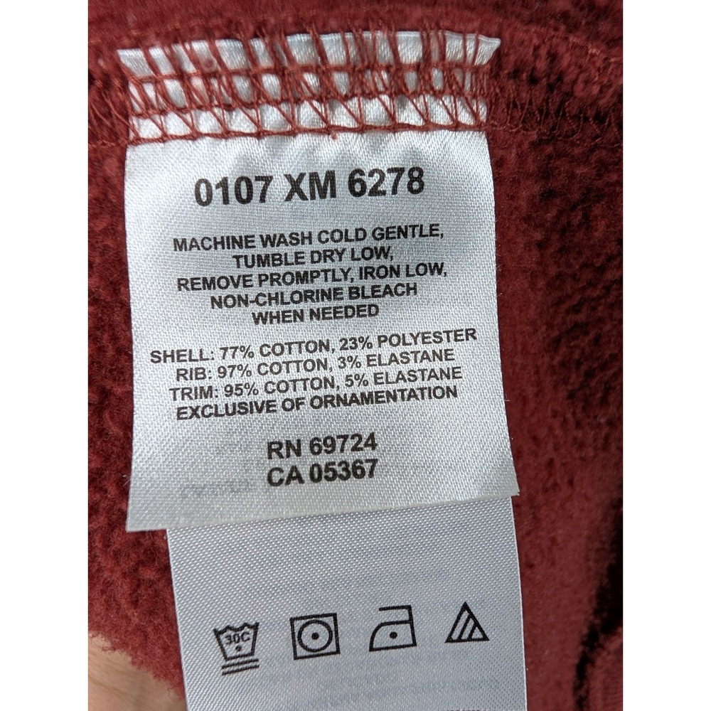 Columbia Sportswear Hoodie Mens Large Red Fleece Pullover Logo Vintage Style - Picture 6 of 7